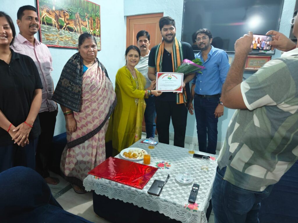 Felicitation of OAS topper mr priyanshu pal, happy moments