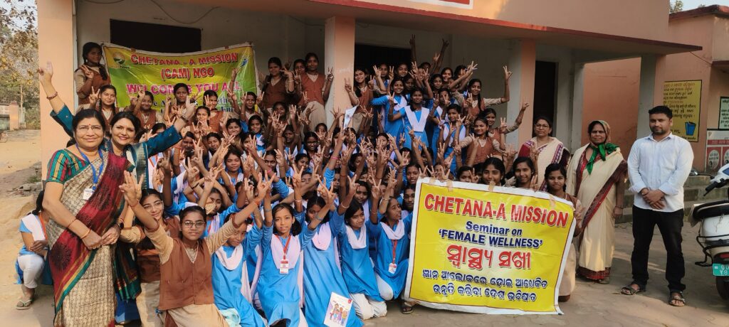 Menstrual hygiene awareness program at Mahidharpur school it\'s our mission to reach every schools of our district to creat and educate all women to lead a healthy life