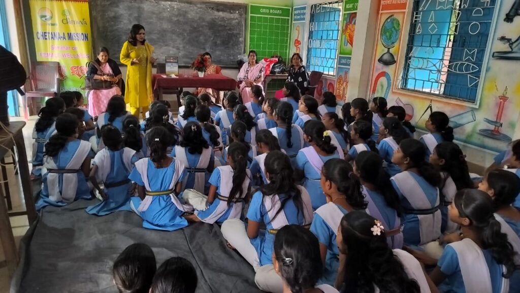 Menstrual hygiene awareness is not just a conversation -its a movement for dignity health and equality.Even today millions of girls and women silently struggle during their periods due to lack of awareness access and support.many miss school face infections or feel shame about something that is completely natural.Its time to change that when we talk openly about menstrual health.we break harmful Taboos.we empower girls with knowledge and confidence.we prevent infections and health risks.we ensure no girl misses her education.we build a society that respects women s bodies.Menstrual hygiene is not just a luxury -its a basic human right.Through awareness program we are not just educating we are transforming lives restoring dignity and creating a future where every girl stands strong informed and fearless.Lets come together to normalise the conversation.Lets stand for every girl who deserves better.Lets make dignity a priority.#Menstrual hygiene #Break the Taboos #Women empowerment # CHETANA A MISSION #Swasthya Sakhi#Dignity for All