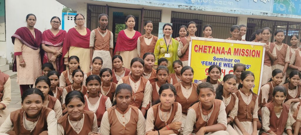 Menstrual hygiene awareness program swasthya sakhi organized by chetana A MISSION at Khalari Nodal High school